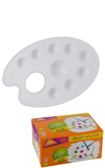 Rio Palet Akrilik Oval Beyaz 701 - 2