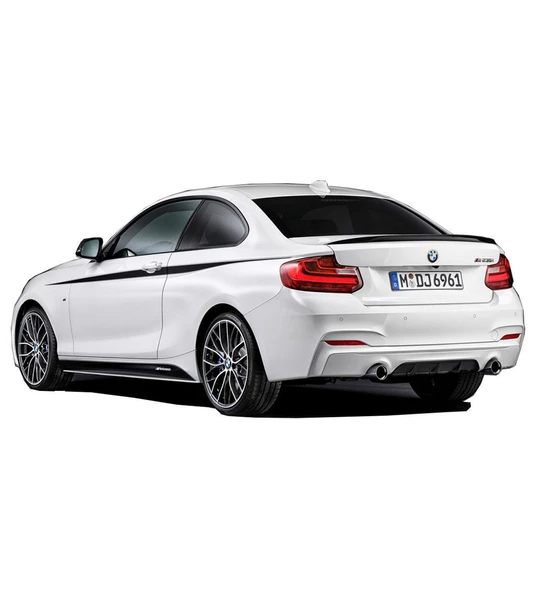 BMW F22 2 Serisi M Performance Style Uyumlu Arka Tampon Difüzör Dayanikli Plastik - 1