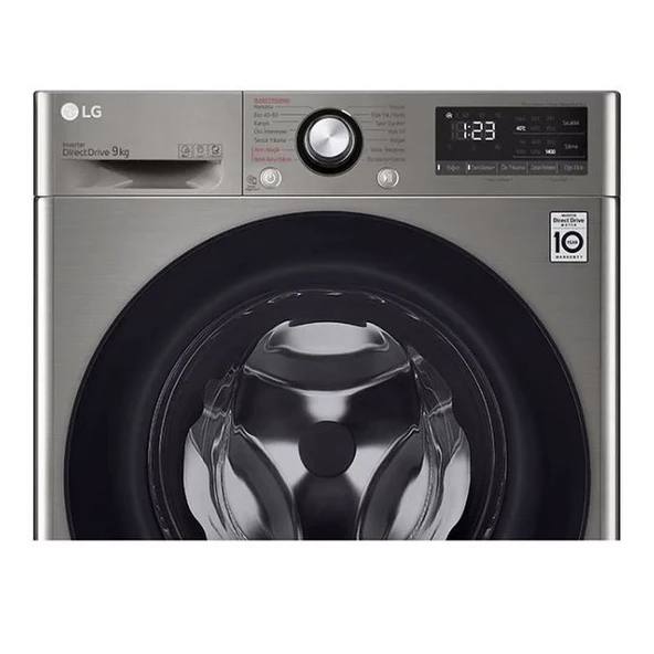 LG F4V3VYWKPE 9 Kg 1400 Devir Gümüş Çamaşır Makinesi - 9