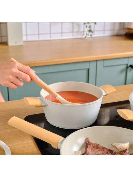 Karaca Swiss Crystal Almond Cream Indüksiyon Tabanlı 7 Parça Tencere Seti - 5