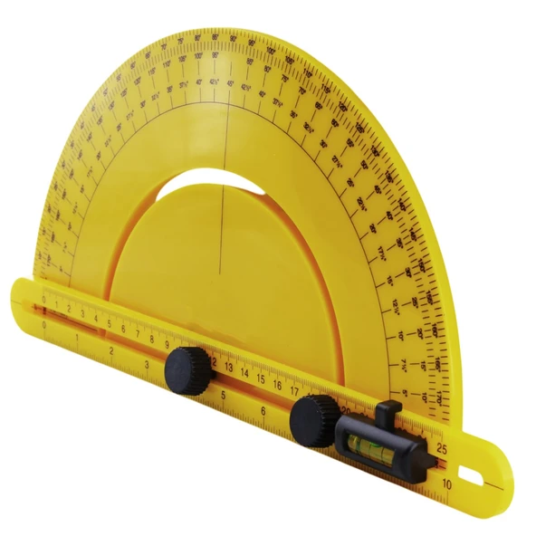 Plastik Açı Bulucu Ölçer Gönye 0-180° Derinlik Kare Köşe Cetvel Ölçme Kaynakçı Mimar Marangoz Çizim - 3
