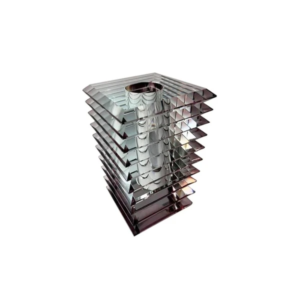 Lucky Art Kristal Bordo Kare By Vazo 14x14x19 Cm ürün görseli