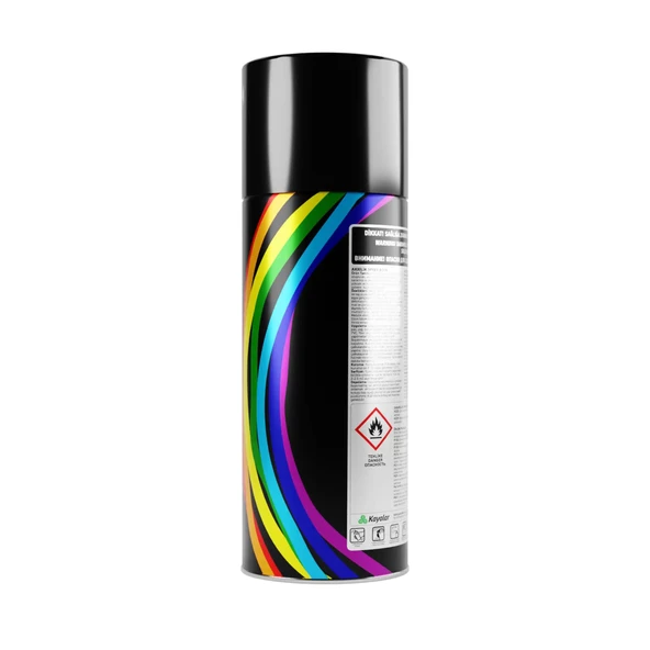 Genç Sprey Boya Düz Renkler 0326 Parlak Siyah 400 ml - 4