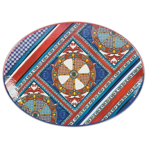 Baci Milano Sole Mio Oval Tabak Melamin 49x36 cm ürün görseli