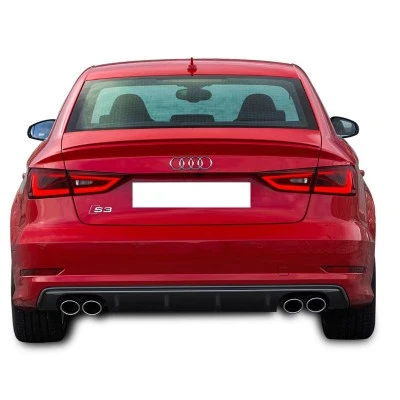 Audi A3 S3 Sedan Difüzör (Plastik) Piano Black