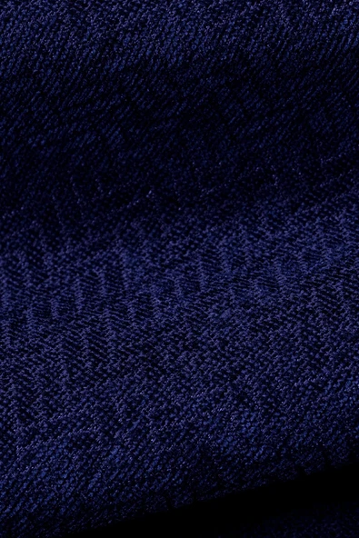 Jakarlı Şönil Koltuk Örtüsü | Çekyat Örtüsü | Koltuk Şalı 175x300 Kaymaz Lacivert - 4