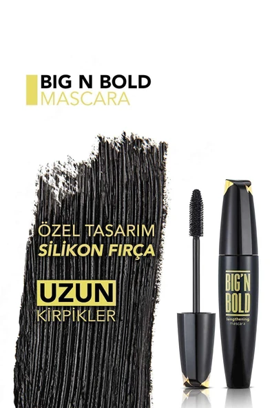 Uzun ve Hacimli Görünüm Veren Maskara - Big N Bold Mascara - 003 - 8682536040426 - Resim 5