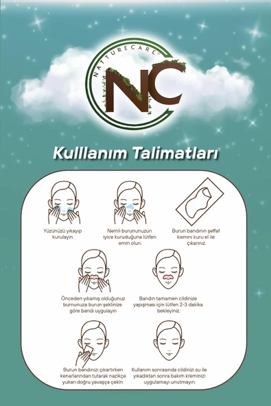 Yeni Nesil Horlama Önleyici Burun Bandı Yuvarlak Nefes Alma Aparatı Şeffaf 60*22 mm - Resim 3