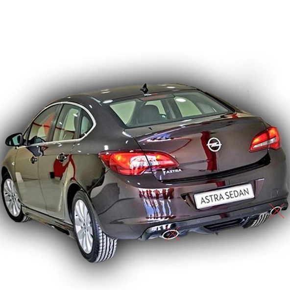 Opel Astra J Sedan Difüzör Plastik Dayanıklı Spor Tasarım - 1