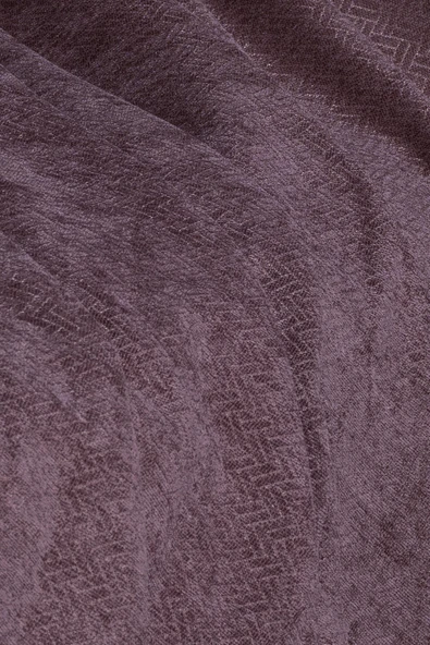 Jakarlı Şönil Koltuk Örtüsü  | Çekyat Örtüsü | Koltuk Şalı 175x300Kaymaz Gül Kurusu - Resim 4