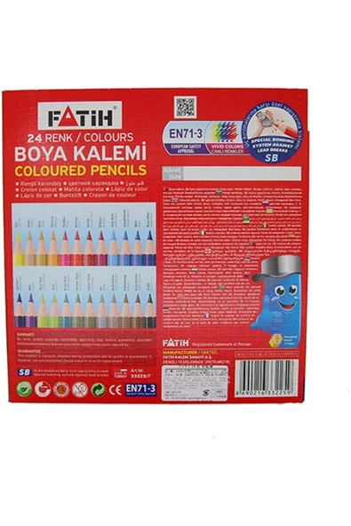 FATİH 24'lü Tam Boy Kuru Boya Karton Kutu / 33225 - 4