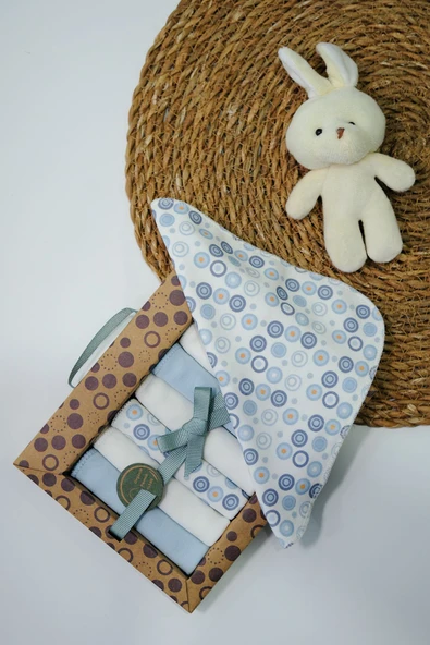 SOZZY Ağız Mendili Organik Pamuklu Penye Yumuşak Erkek Modeli 7 Adet - 3