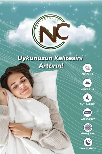 Yeni Nesil Horlama Önleyici Burun Bandı Yuvarlak Nefes Alma Aparatı Şeffaf 60*22 mm - Resim 2