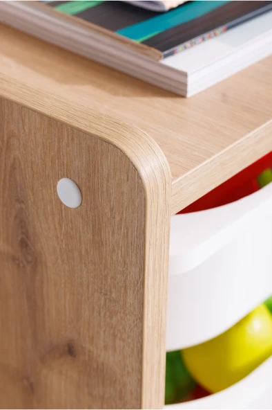 Babywhen Oyuncak Dolabı 6 Raflı Ahşap - 6