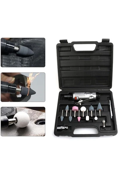 Profesyonel 15 Parça Havalı Kalıpçı Taşlama Seti - Dayanıklı ve Ergonomik - 2