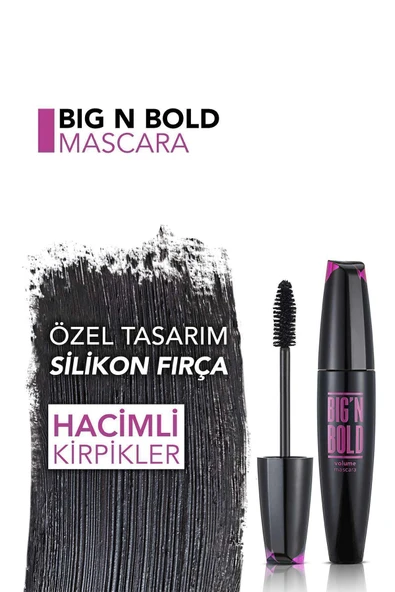Hacim Veren Maskara (Siyah) - Big N Bold Mascara - 001 - 8682536040402 - Resim 5