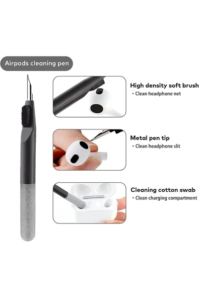 Parça Temizlik Seti Bilgisayar Telefon Tablet Klavye Airpod Elektronik Eşya Ekran Temizleme Kiti - 2