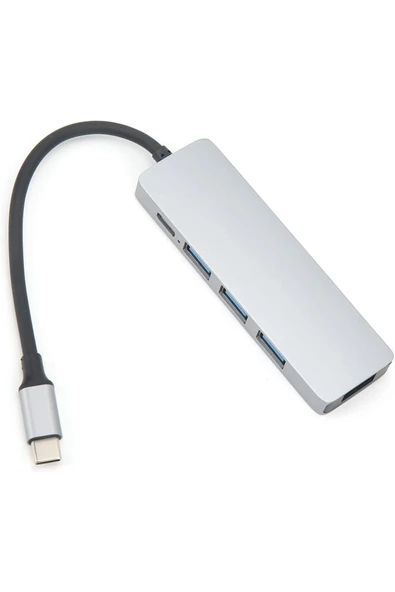 5in1 Type-c to USB Hub 5 Port Çoklayıcı Laptop Macbook Air için Uyumlu Çoğaltıcı USB 3.0/HDMI/TYPE-C