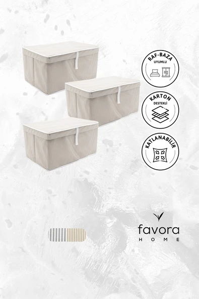 Kapaklı Mega 3'lü Hurç 60x40x30 - Kahverengi - Resim 7