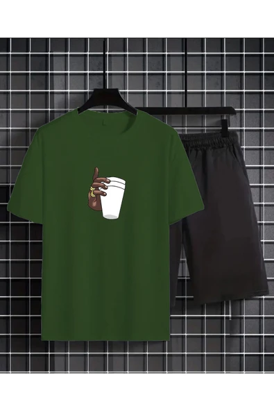 T-Shirt Şort Takım BARDAK BASKILI