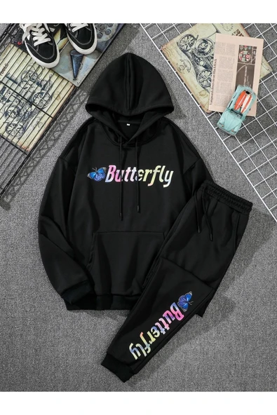 kapşonlu Oversize Kışlık Eşofman Takımı Unisex ürün görseli