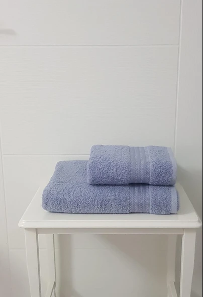 %100 Pamuk Havlu 2 li Set ( 1 Adet 70X140 Banyo Havlusu + 1 Adet 50X90 El Yüz Havlusu) - 3
