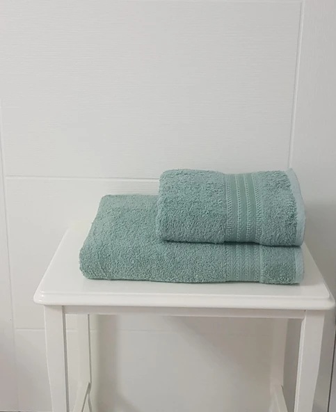 %100 Pamuk Havlu 2 li Set ( 1 Adet 70X140 Banyo Havlusu + 1 Adet 50X90 El Yüz Havlusu) - 4