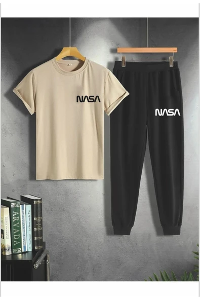 Oversize NASA  baskılı erkek eşofman takımı SOHYPE