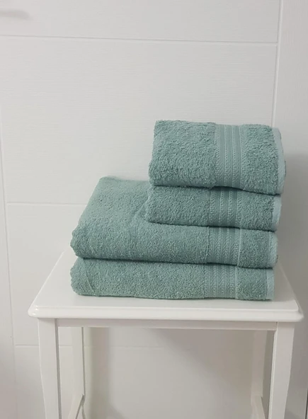 %100 Pamuk Havlu 2 li Set ( 1 Adet 70X140 Banyo Havlusu + 1 Adet 50X90 El Yüz Havlusu) - 10