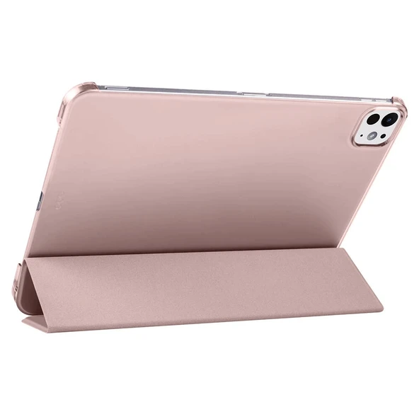 iPad Pro 11 2024 Smart Cover Kalem Bölmeli Standlı 1-1 Kılıf - Resim 2