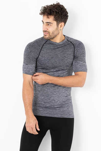 MioFit Erkek Active Melange Kısa Kollu Dikişsiz Spor Tişört - 8