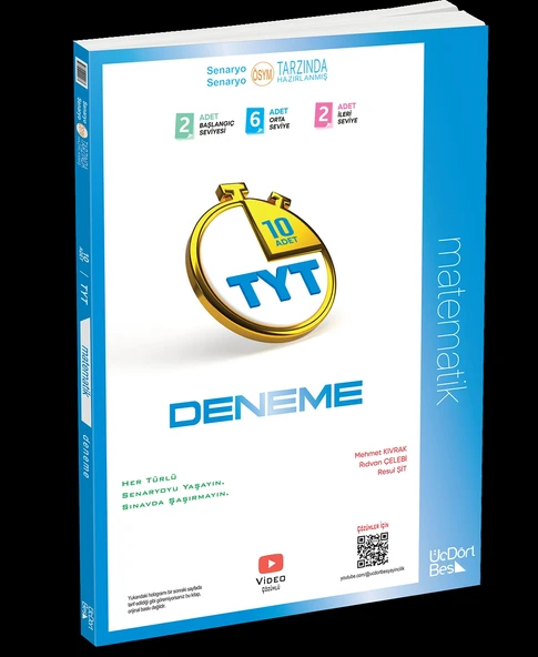 ÜçDörtBeş Yayınları TYT 10'lu Matematik Deneme Yeni ürün görseli