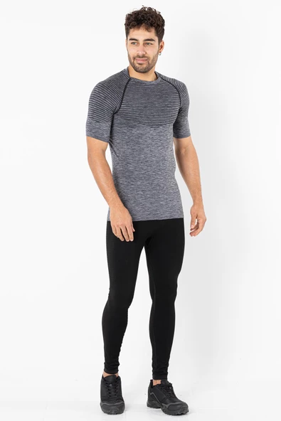 MioFit Erkek Active Melange Kısa Kollu Dikişsiz Spor Tişört - 2