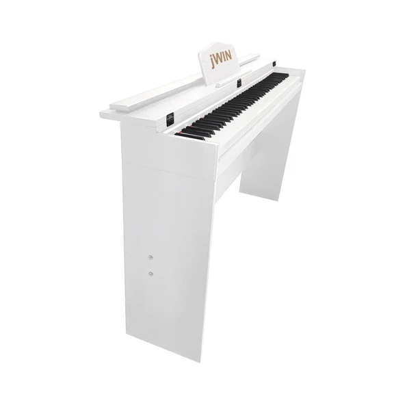 Jwin SDP-92 Tuş Hassasiyetli 88 Tuşlu Kapaklı Dijital Piyano + Tabure - Beyaz - 4