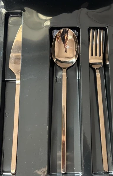 Arsel Venüs Titanyum Rose 84 Parça Kutulu Çatal Bıçak Takımı 4 mm - 2