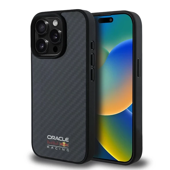 Apple iPhone 15 Pro Max Kılıf Redbull Orjinal Lisanslı M-safe Şarj Özellikli Karbon Fiber Tasarımlı Parlayan Logolu Kapa - Resim 7