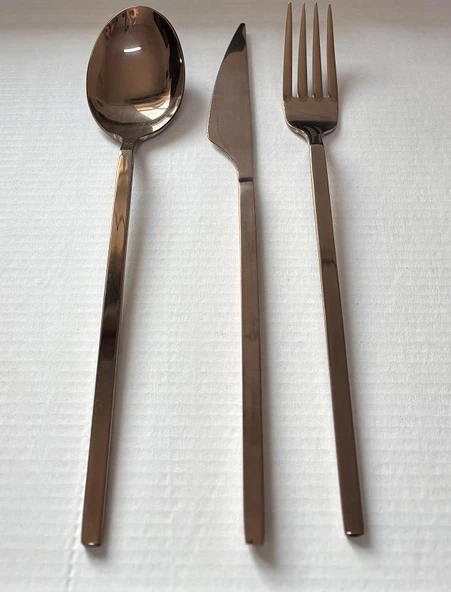 Arsel Venüs Titanyum Rose 84 Parça Kutulu Çatal Bıçak Takımı 4 mm