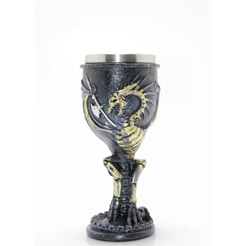 Periboia Ejderha Tasarımlı Paslanmaz Çelik Kadeh Bardak Model 2 ürün görseli