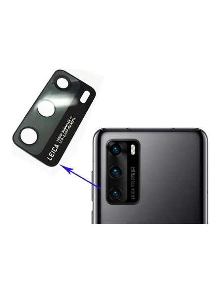 Huawei P40 Arka Kamera Camı Lens Yapışkanlı