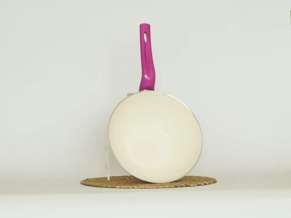 Bonera 24 Cm Fuşya Wok Tava - 2