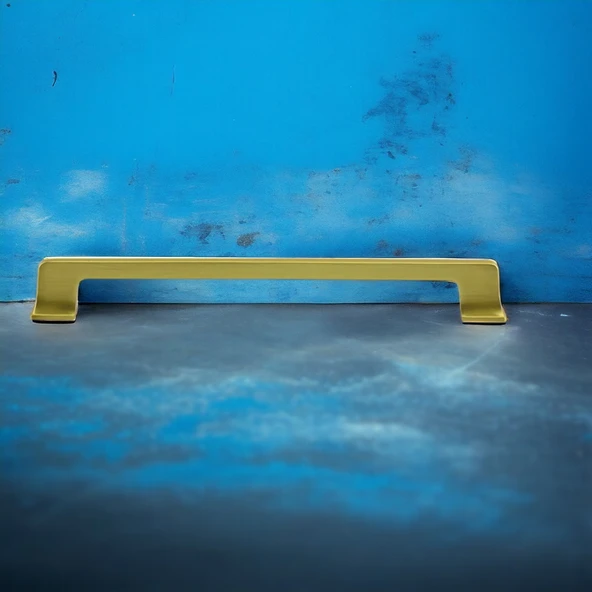 Gediz Metal Mat Gold Altın Kulp 160 mm Mobilya Çekmece Mutfak Dolabı Dolap Kapak Kulpları Kulb Kulpu - Resim 4