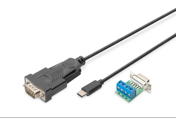 DIGITUS USB-C™ Serial Adapter, USB-C™ - RS485 (USB Typ-C to RS485 Converter cabel 1m cable length, FTDI chipset )