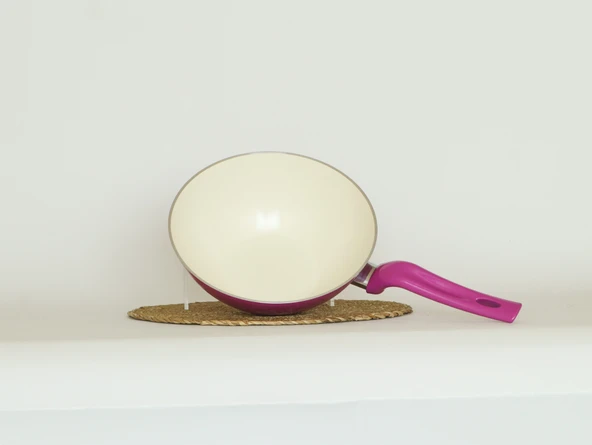 Bonera 24 Cm Fuşya Wok Tava