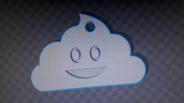 Bok Emoji Biblo Dekoratif Organik Plastikten Anahtarlık - 3