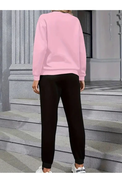 Eşofman Takımı Nasa Baskılı  Ünisex Kışlık Sweatshirt ve Eşofman Altı 2 li Set Combin Takım Pamuklu - 3