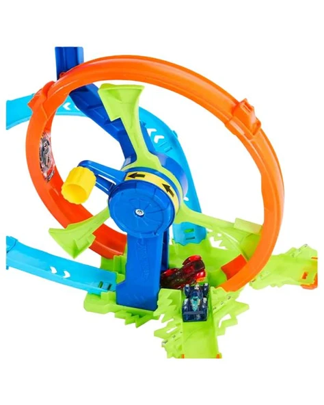 Hot Wheels Hızlı Fırlatma ve Döngü Parkuru Oyun Seti JBX65 - 3