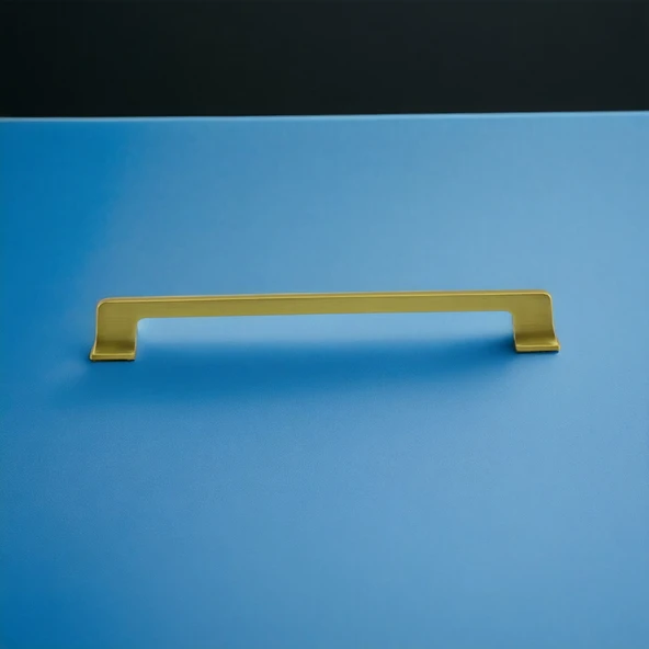 Gediz Metal Mat Gold Altın Kulp 224 mm Mobilya Çekmece Mutfak Dolabı Dolap Kapak Kulpları Kulb Kulpu - 8