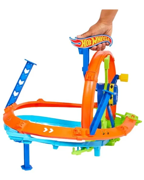 Hot Wheels Hızlı Fırlatma ve Döngü Parkuru Oyun Seti JBX65 - 4