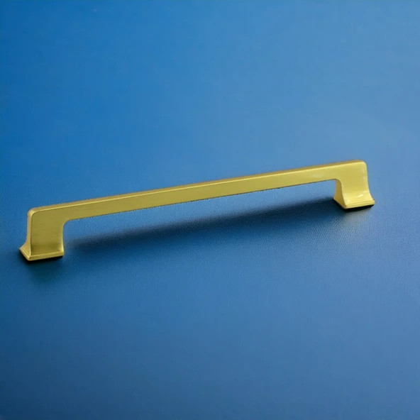 Gediz Metal Mat Gold Altın Kulp 224 mm Mobilya Çekmece Mutfak Dolabı Dolap Kapak Kulpları Kulb Kulpu - 2