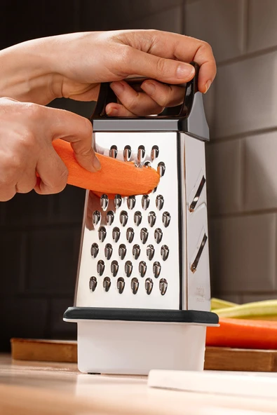 Nehir Paslanmaz Çelik Kare Hazneli Rende - Resim 2